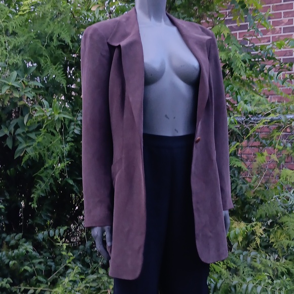 dana buchman dresses ladies pure silk (1) button overcoat (VINTAGE) - Picture 16 of 17